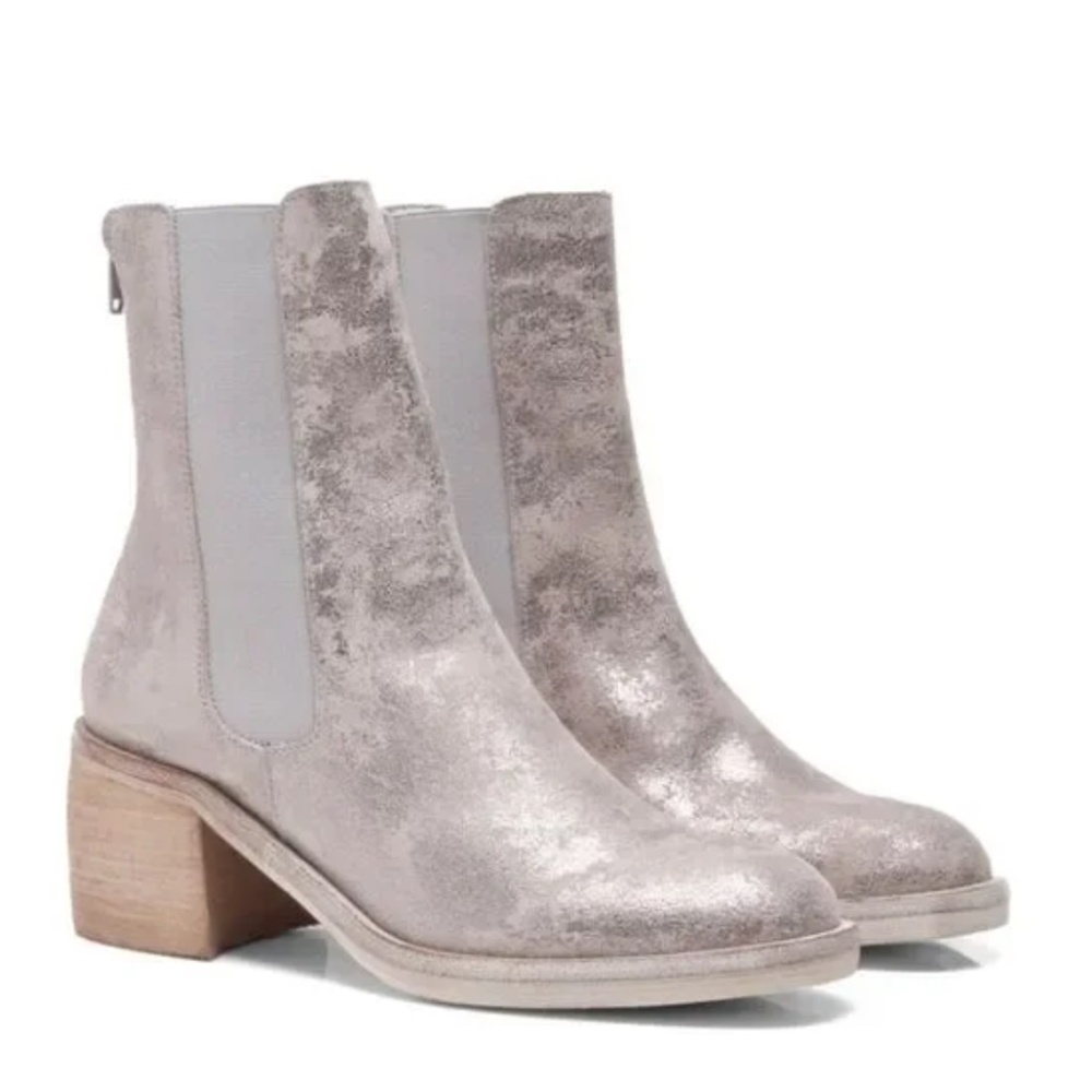 Free People Gunmetal Chelsea Boots